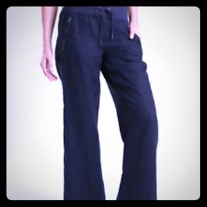 Athleta Navy Cabo Linen Pants